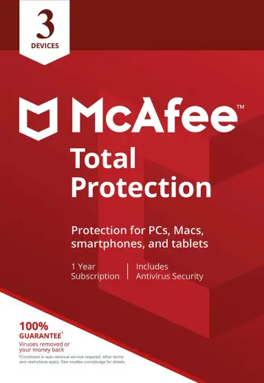 McAfee  Total Security 3 PC 1 Years